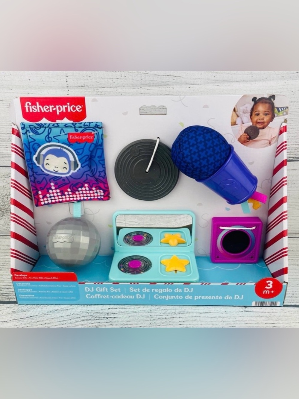 Fisher Price DJ Gift Set 6 Pc Baby Toys for Ages 3m+ NEW Sensory Fine Motor
